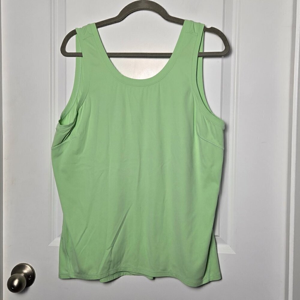 Lululemon Nulu Fold Classic Fit Yoga Tank Top - 12 Scream Green Light